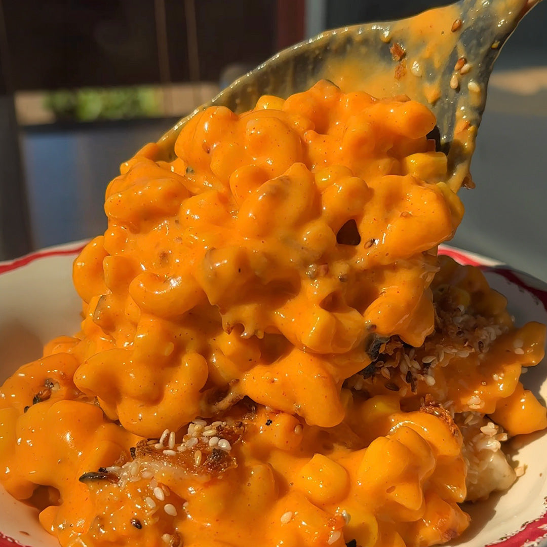 Spicy Korean Corn Mac & Cheese