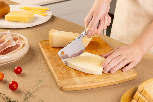 Zyliss Signature 3 Piece Cheese Knife Set — in use